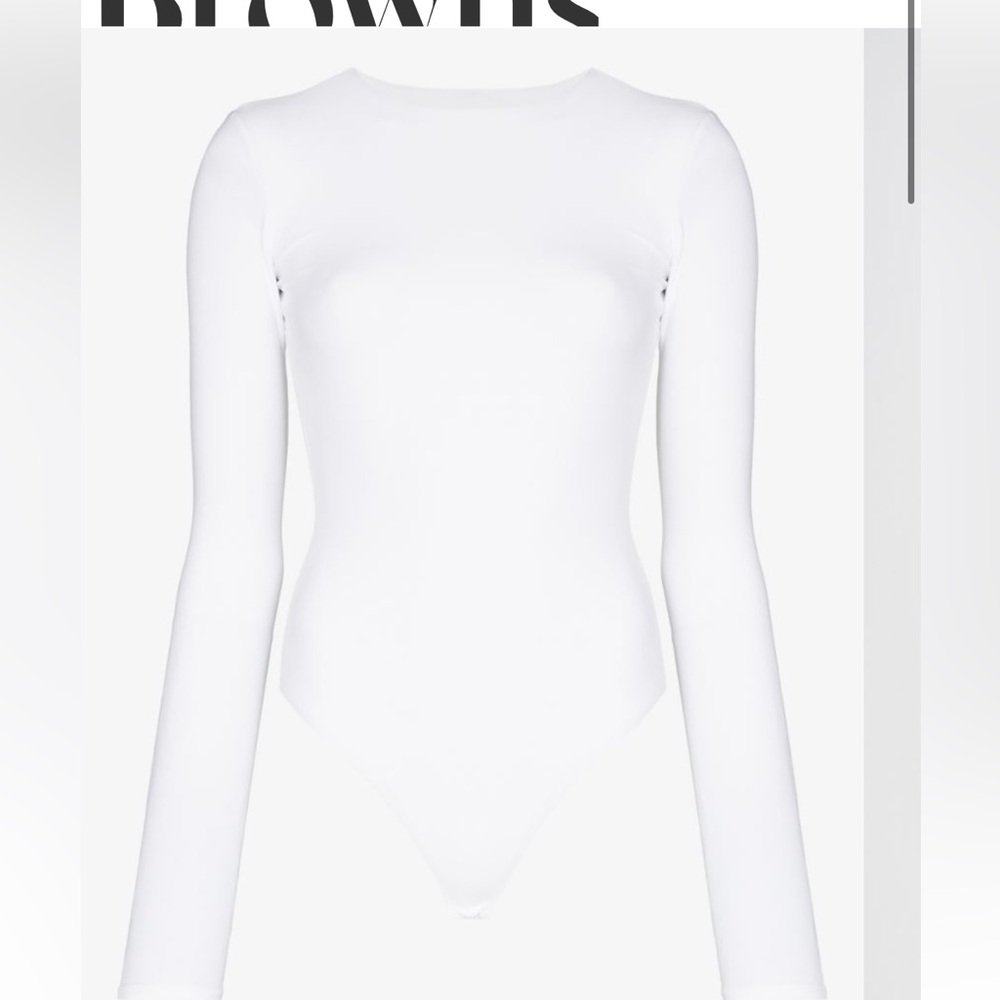 Alix white opened back bodysuit size xs barely worn